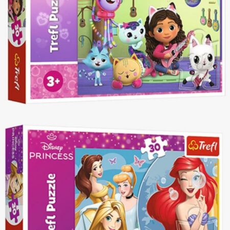 Disney Princess ja Gabby's Dollhouse pusle